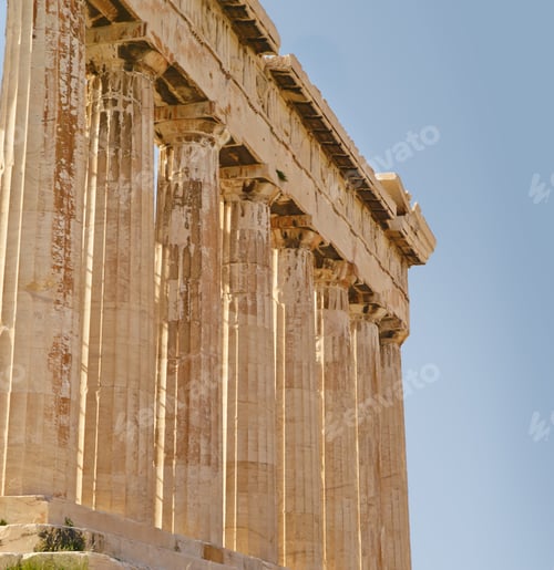Preview: OLYMPUS DIGITAL CAMERA. Giant pillars in Acropolis, Greece.