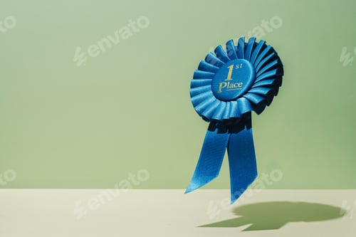 Preview: Winner award first place for success and victory. Trending concept with levitation.