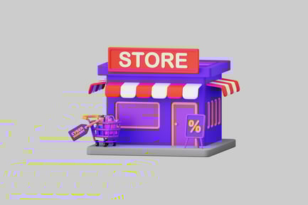 Preview: Retail storefront with shopping cart