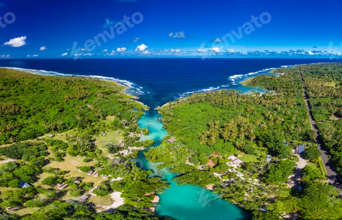 Preview: The Blue Lagoon from drone, Port Vila, Efate, Vanuatu
