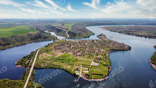 Preview: Aerial drone view of nature in Moldova