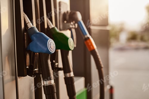 Preview: Hoses hanging on gas pump