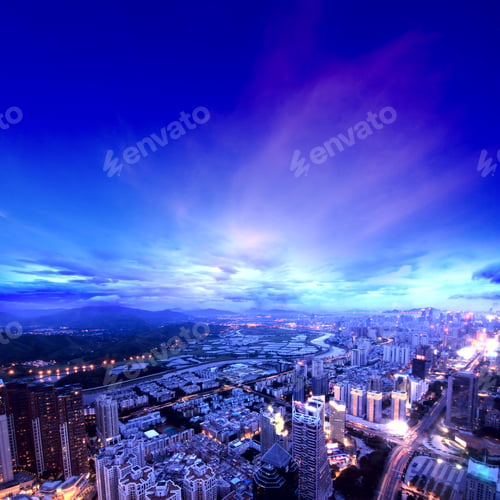 Preview: Aerial view of city