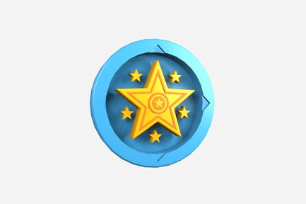 Preview: Labor Day Badge 3D illustration