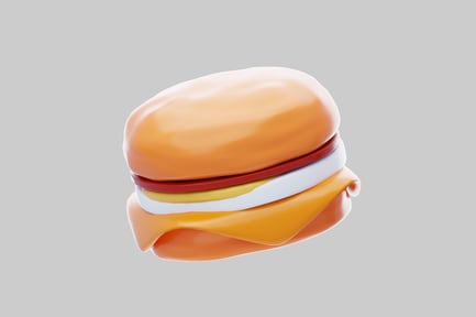 Preview: Cartoon breakfast sandwich healthy meal