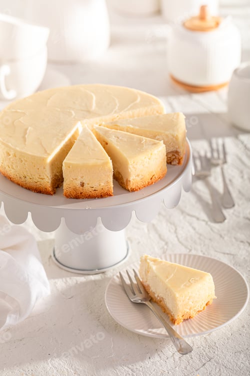 Preview: Classic New york cheesecake made with vanilla and cheese.