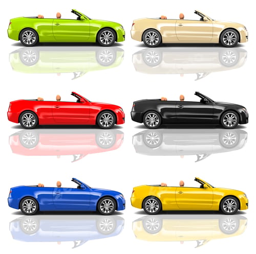 Preview: Collection of Multicolored 3D Modern Cars