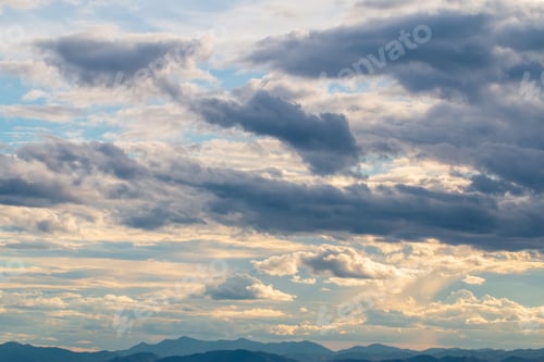 Preview: colorful dramatic sky with cloud at sunset