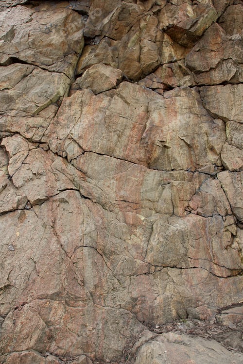 Preview: Granite Rocks With Faults Background Of Old Stones, Destruction Of A Granite Wall, Ecological