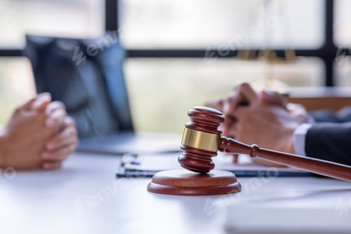 Preview: justice and law concept. male lawyer working in an office. Legal law, advice, and justice concept. T