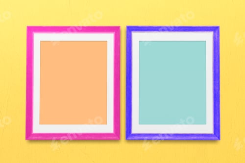 Preview: Colorful blank frame mockup