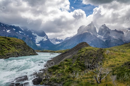 Preview: River in Torres del Paine National Park, Patagonia, Chile