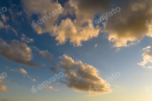 Preview: Amazing evening skyscape. Sunset sky with bright colorful clouds