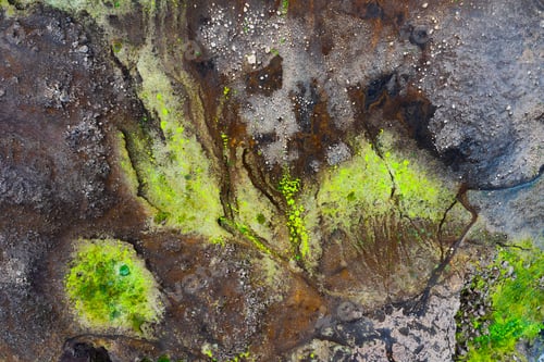 Preview: Aerial view on Iceland. Nature. Aerial landscape above volcanos valley.