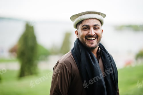 Preview: Pakistani pathan man wear traditional clothes.
