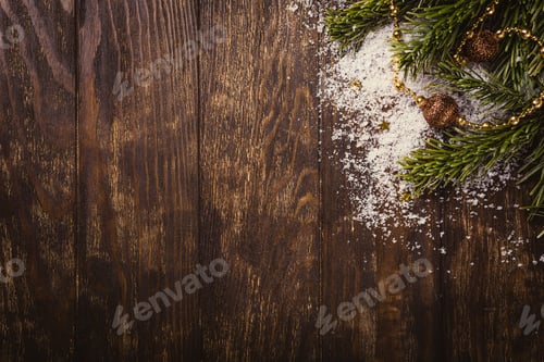 Preview: Festive background with wooden christmas tree