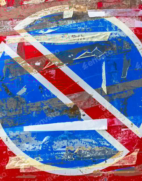 Preview: Vintage road traffic sign