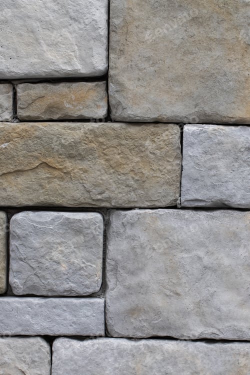Preview: Stone wall texture background, natural grey color