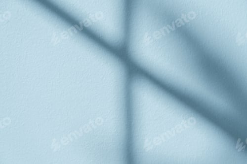 Preview: Background blue wall with light,shadow window with for product design present,Interior Concrete wall
