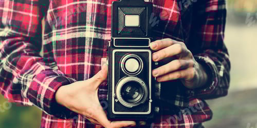 Preview: Girl Taking Pictures Outdoors Concept