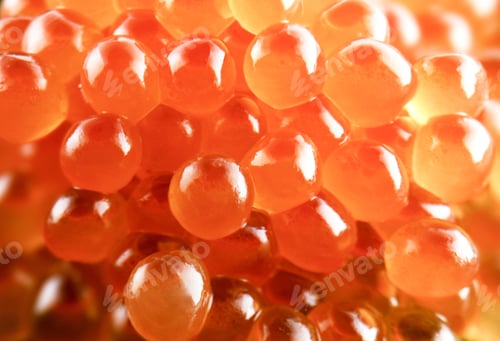 Preview: Red caviar background or texture