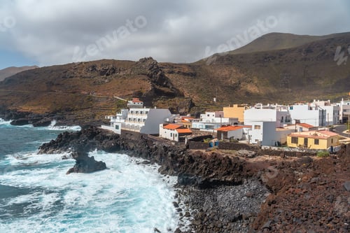 Preview: The town of Tamaduste located on the coast of the island of El Hierro, Canary Islands, Spain