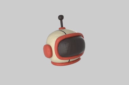 Preview: Miniature Astronaut Figure with Red Helmet