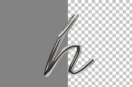 Preview: Chrome H 3D Icon