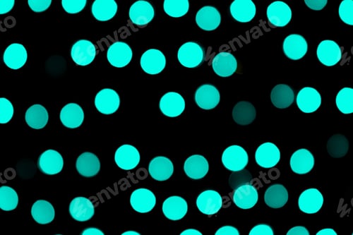 Preview: Unfocused abstract colourful bokeh black background. defocused and blurred many round blue light