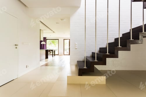Preview: Staircase with brick wall