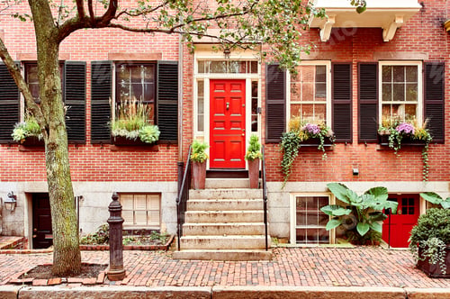 Preview: Street at Beacon Hill neighborhood, Boston
