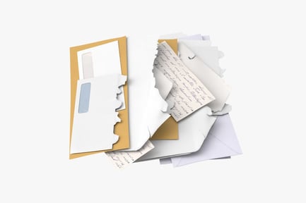 Vista previa: Pila de correo abierta y sin abrir