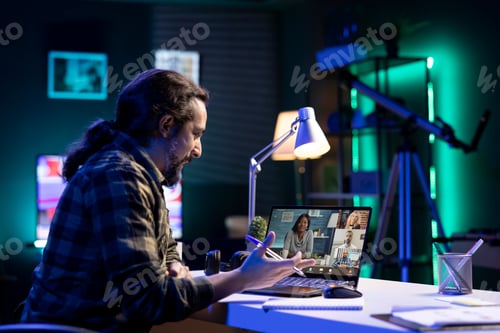 Preview: Young guy participates in online meeting