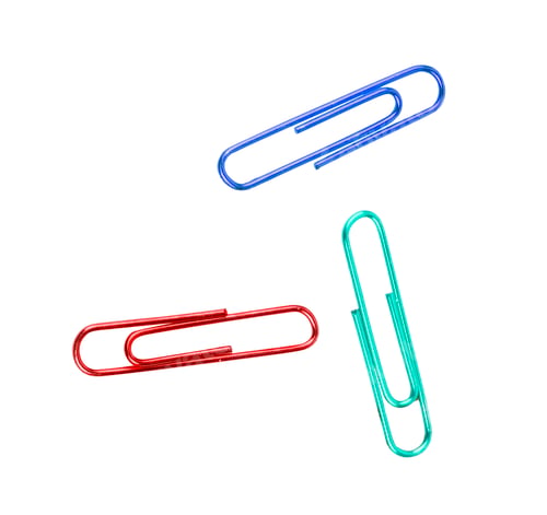 Preview: Colored paper clips macro close up