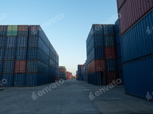 Preview: container logistic economy shipping transportation business industry global import export cargo frei