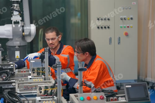 Preview: Business industry innovation technology, people with tech Innovation technological progress concept.