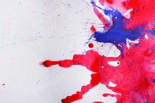 Preview: Red and Blue Paint Splatter Abstract Design