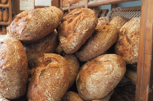 Preview: fresh baked breads at Farmers Market shelves in istanbul .