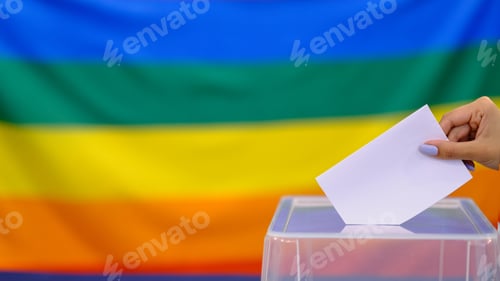 Preview: Hand holding ballot paper for election vote concept. elections