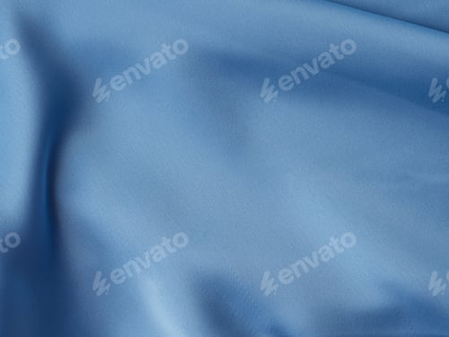 Preview: Blue satin texture background with waves and crease