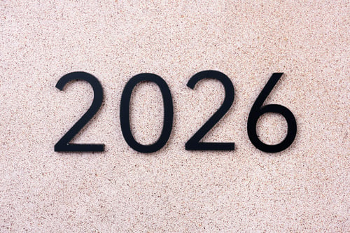 Preview: 2026 Happy New Year. Black numbers 2026. Concept 2026 New Year background. 2026 greeting card.