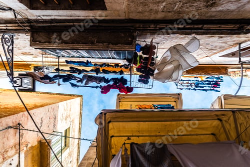 Preview: Colorful and old alleys of the touristic Italian city of Bari.