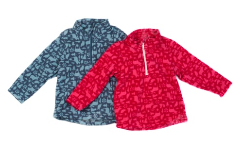 Preview: gray and red fleece jacket