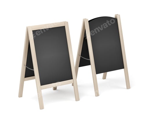 Preview: Wooden menu display boards