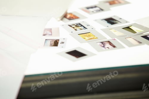 Preview: Photographic slides on lightbox