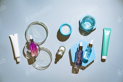 Preview: Bottles with serum or oil