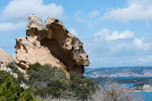 Preview: Palau and la maddalena arcipelag aeral view from Capo Orso