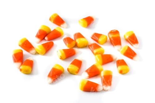 Preview: Pile of Candy Corn on a White Background