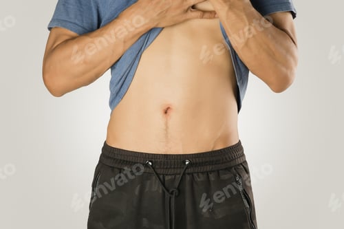 Preview: Internal organ illustration on the male body.