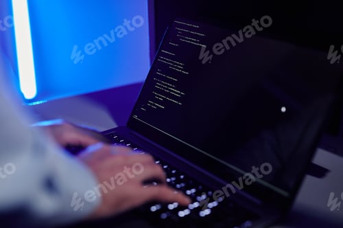 Preview: Man Setting Up Computer Network